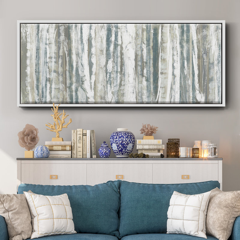 Treeline Strata I- Framed Canvas