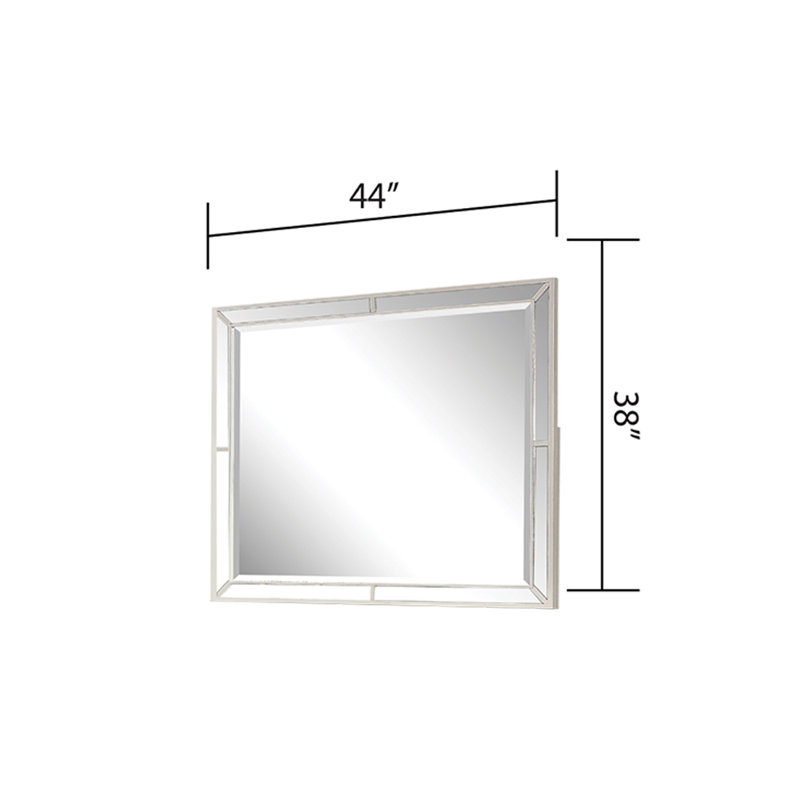 Miroir mural Beaman, Beige