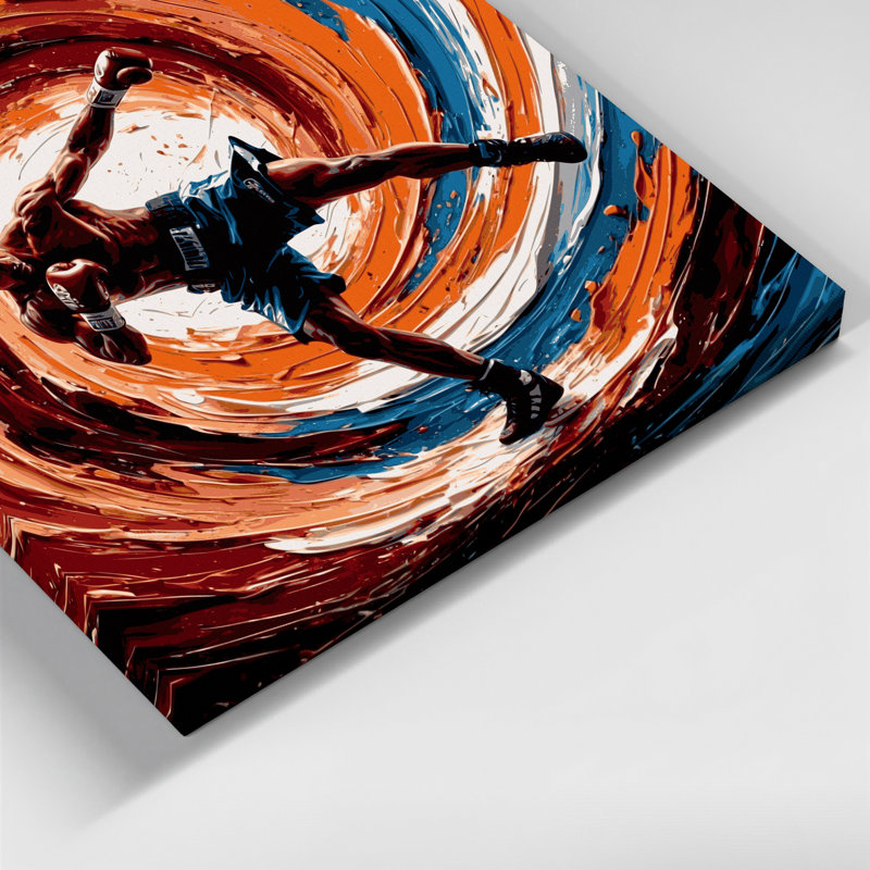 Art mural sur toile Sports Kickboxing, H 11 po x l 14 po