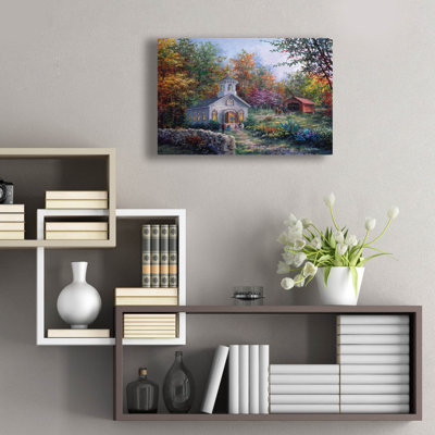 Art mural en verre épique «Woration In The Country» par Nicky Boehme, 24 po x 16 po