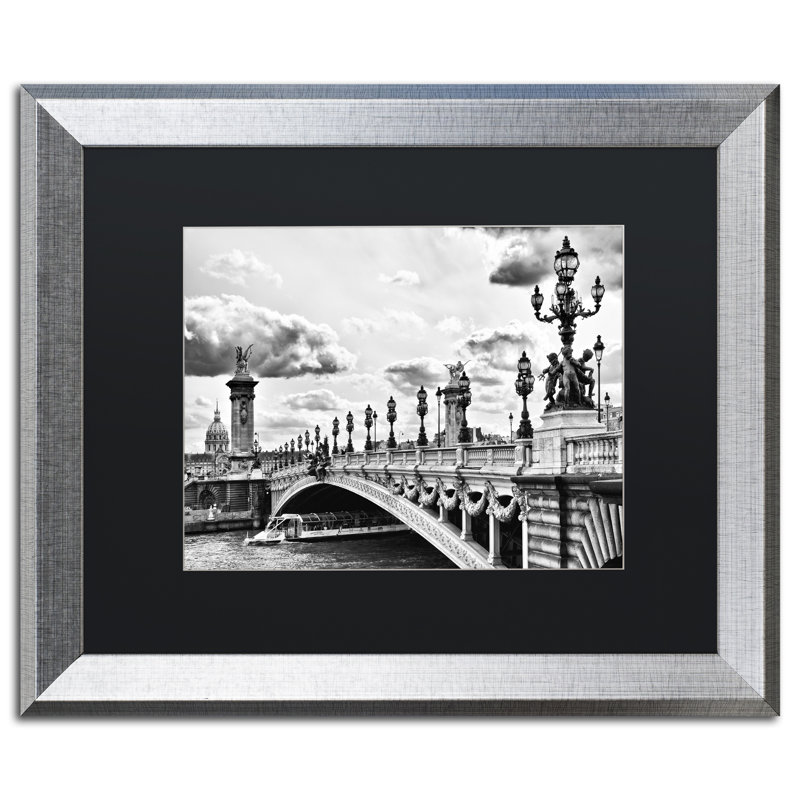 « alexandre iii paris ii », reproduction de photo encadrée, H 11 po x l 14 po x P 0,5 po, Noir