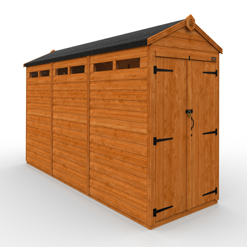 12x4w TigerFlex® Shiplap Apex Security Double Door Shed