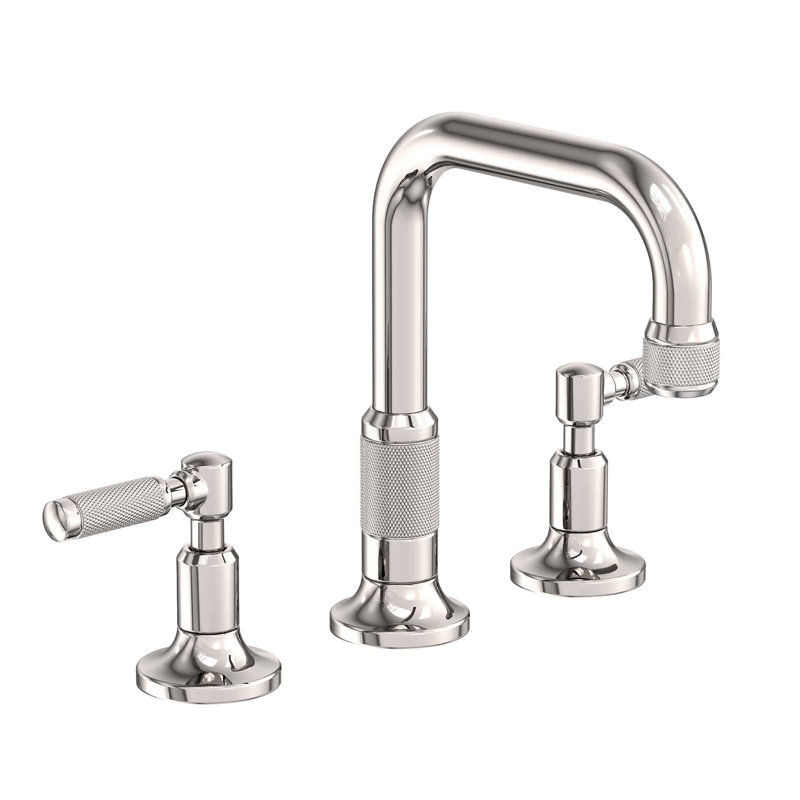 Clemens Widespread Bathroom Faucet with Drain Assembly, Polished Nickel