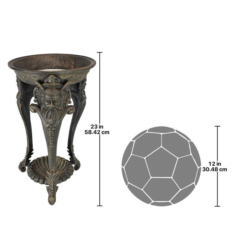 Bronze Cast Iron Greek Satyr Umbrella Stand