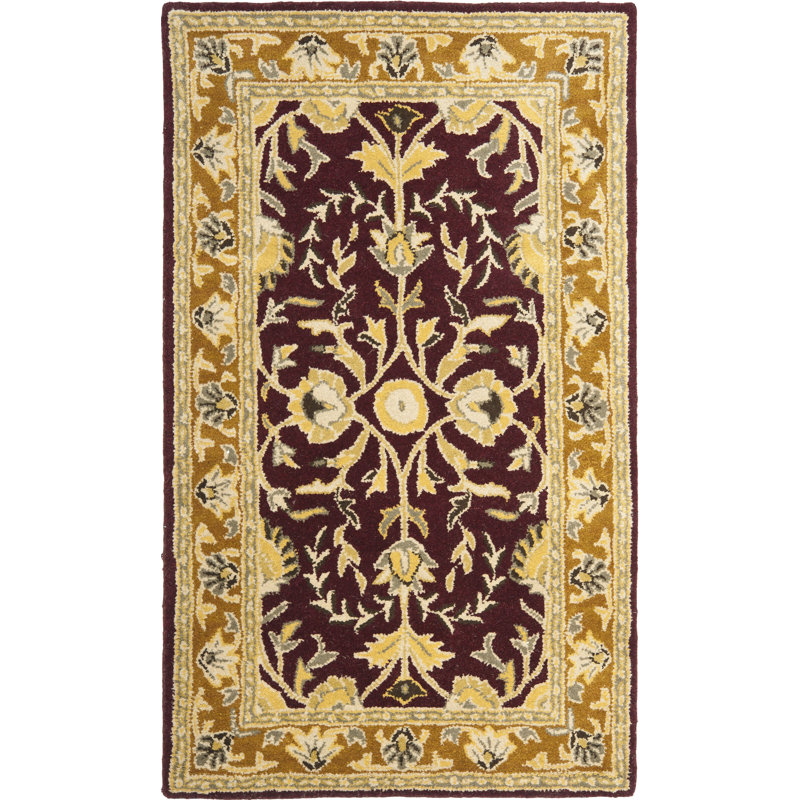 Tapis oriental en laine touffeté à la main Gorham, Rectangle 2 pi x 3 pi