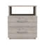 Nightstand Olienza, Two Drawers, One Shelf, Light Grey Finish-172833042