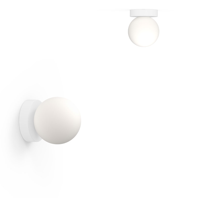 Bola Sphere 6" Globe Flush Mounted Sconce, Matte White
