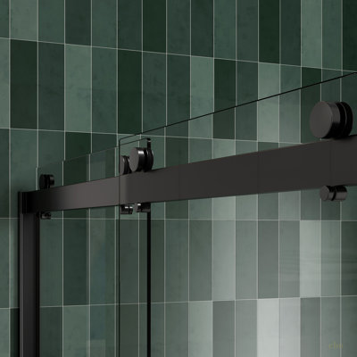 Porte de douche à dérivation, porte coulissante, avec verre trempé 5/16 po 6074