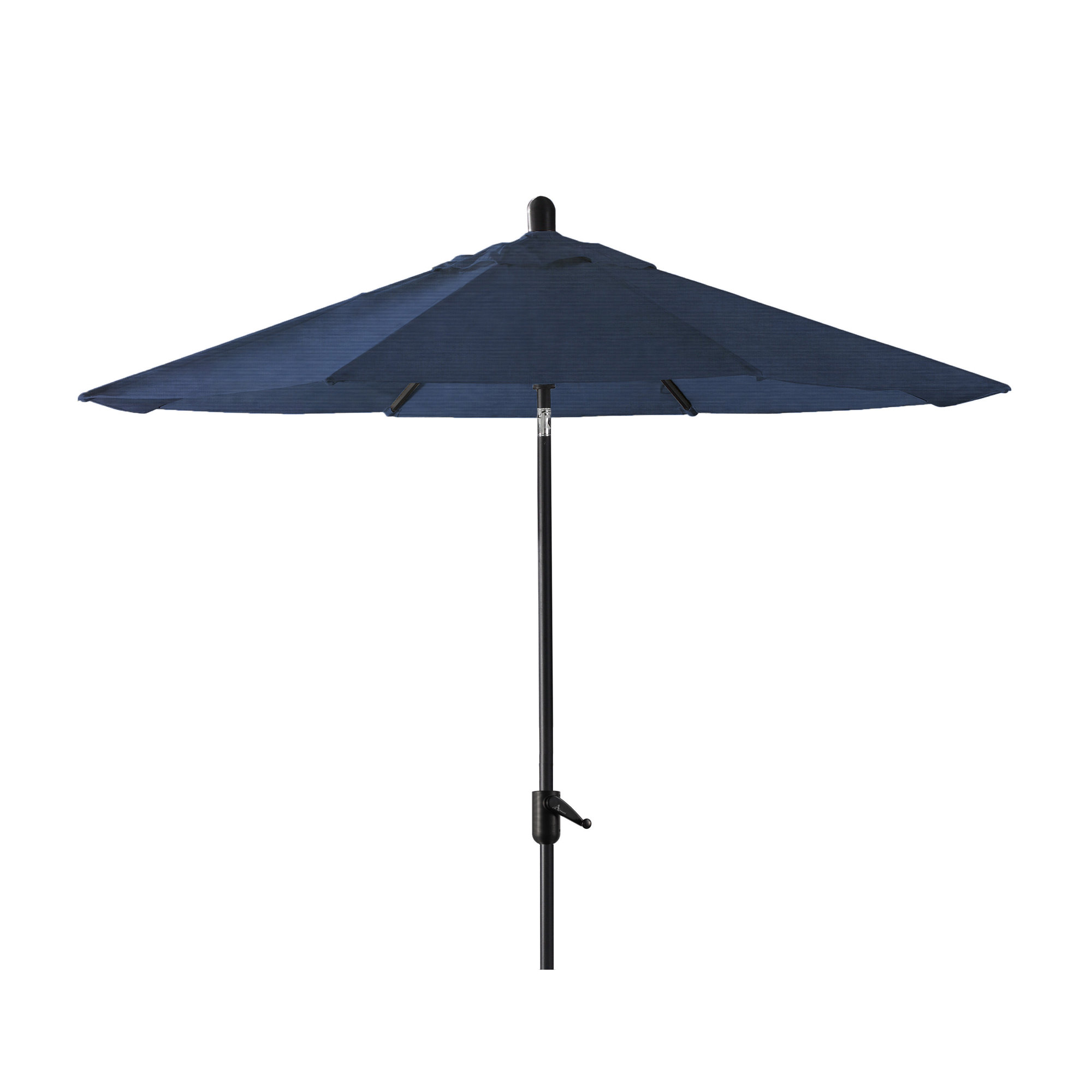 Natalie 8' 8" Market Sunbrella® Umbrella, Navy Sunbrella®, Black Sapphire