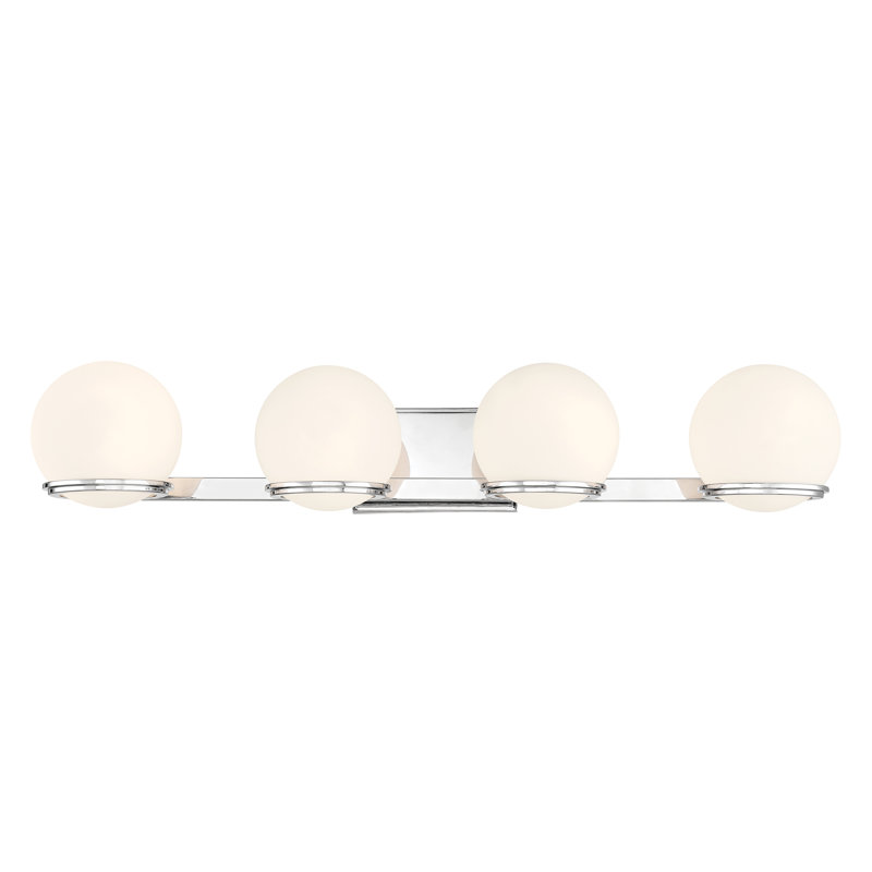 Ivy Bronx Condola Chrome With Etched Opal Led Vanity Light, 4