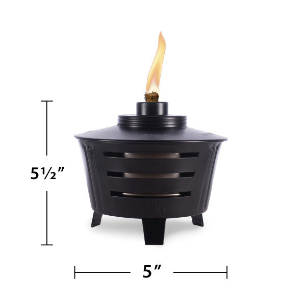 TIKI® Brand 5.50 Inch Mini Pit Table Torch Metal Black