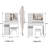 41" Vanity Table With LED Mirror And Storage For Large Space-1259386157