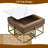 Walnut Lift-Top Coffee Table Set with Storage & 4 Ottomans