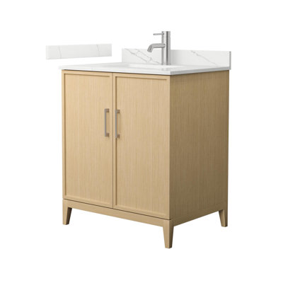 Ensemble de meuble-lavabo simple 30 po avec plateau en quartz Elan