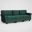 Canapé Varlune 240 cm en velours côtelé, canapé moderne 3 places avec assises profondes, coussins amovibles, accoudoirs épais, mousse à haute résilience et structure en bois massif-381095325