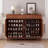 Red Brown Solid Wood Shoe Storage Bench