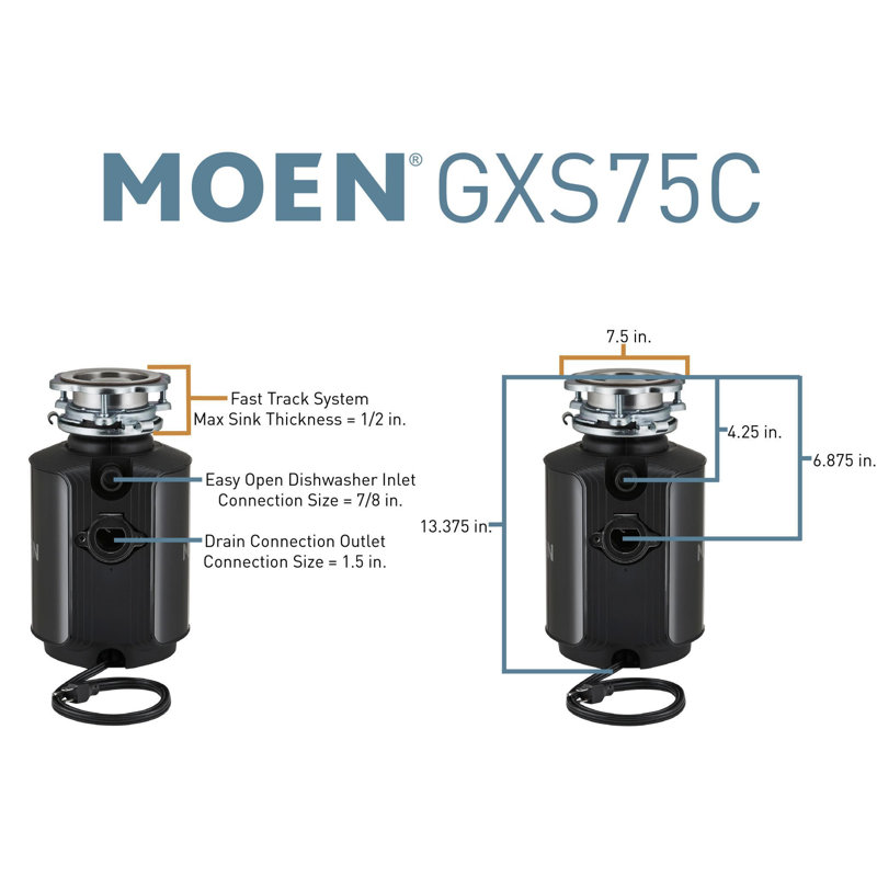 GX Series 3/4 HP Continuous Garbage Disposal