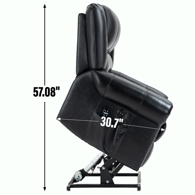 Fauteuil inclinable Power Massage, Noir, noir, noir, noir