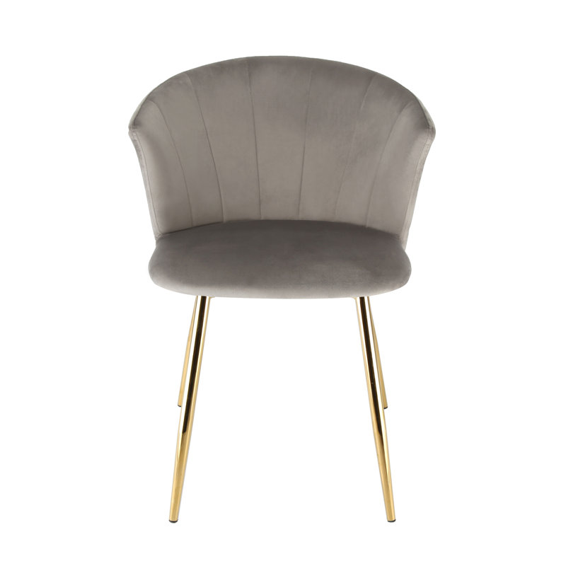 Polster 49cm H Velvet Upholstered Armchair, Grey