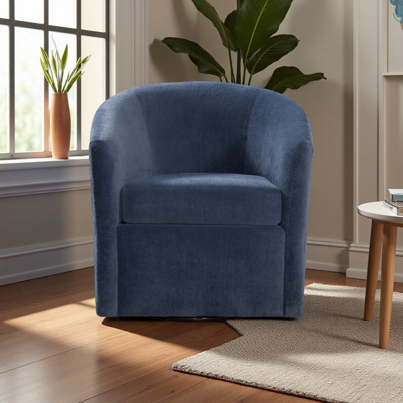 Fauteuil d'appoint pivotant Barrel, Marine