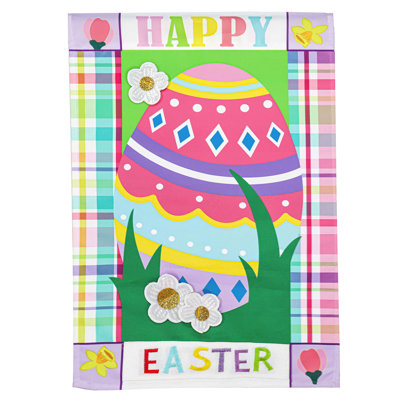 Drapeau de jardin en polyester 18 x 12,5 po Annella