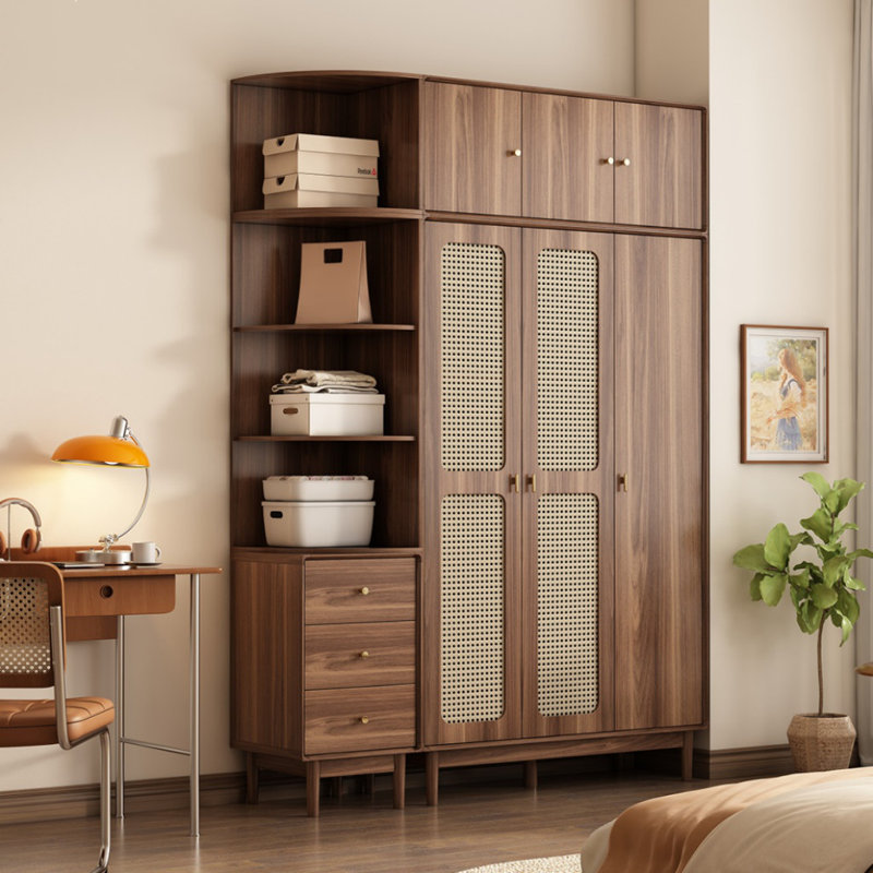Simple And Modern Rattan Wardrobe