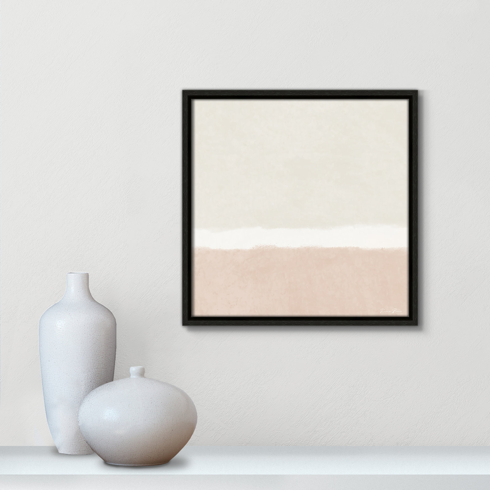 Willadeene "Slate I" Print, 13.5" H x 13.5" W, Espresso Framed