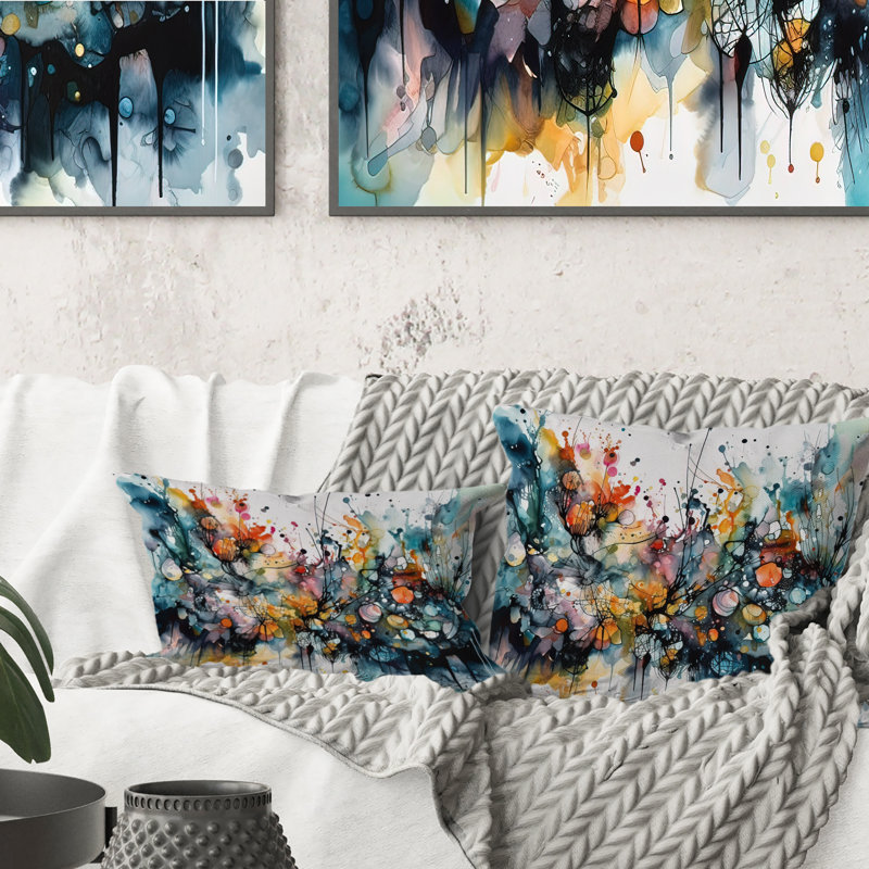 Captivating Boho Dance II - Abstract Printed Throw Pillow