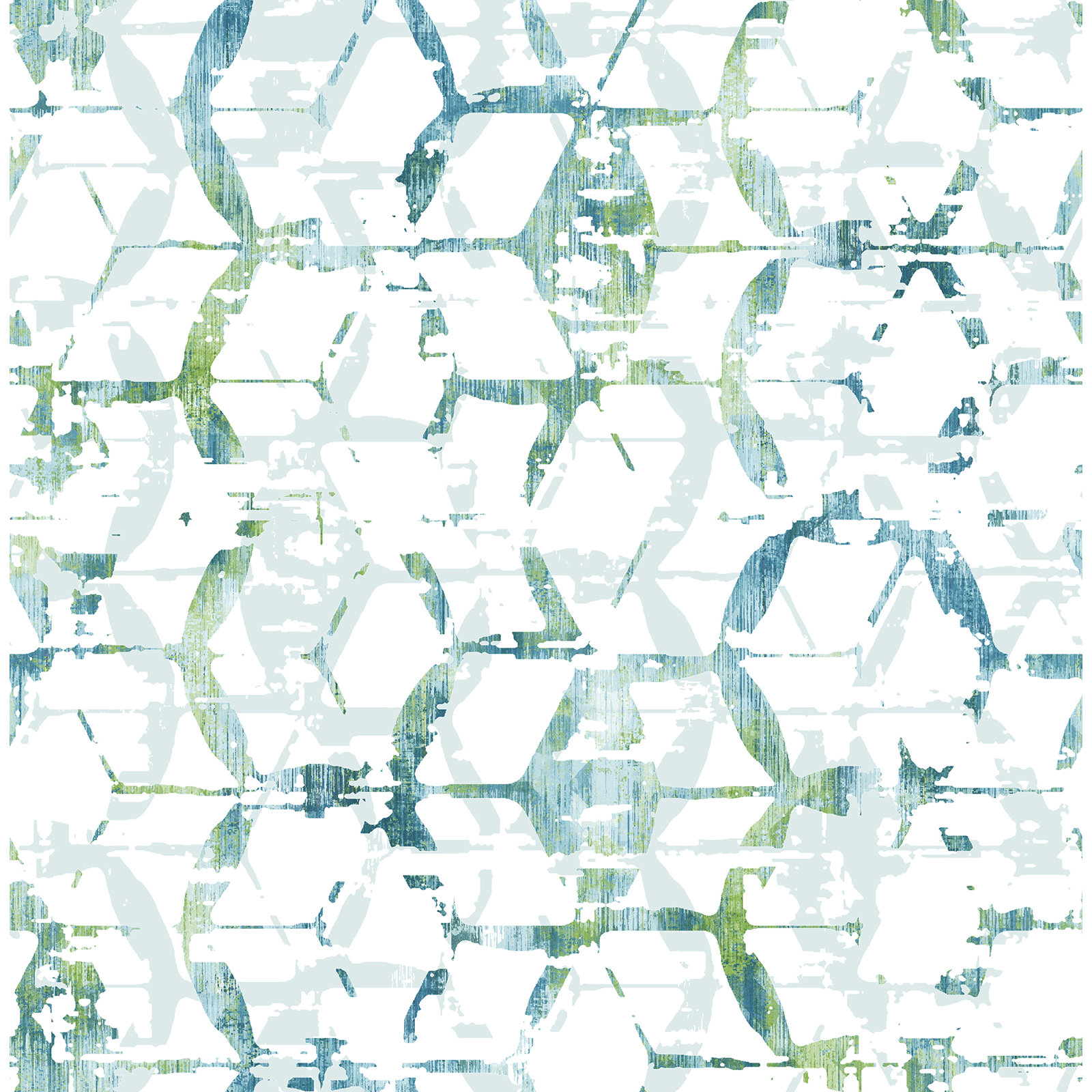 Verlina Modern Geometric Wallpaper, Blue
