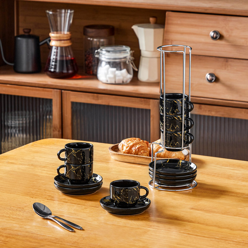 Porcelain Espresso Cup, Black