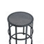 Table d'appoint en céramique avec structure en fer thermolaqué - Décoration de patio légère et résistante aux intempéries