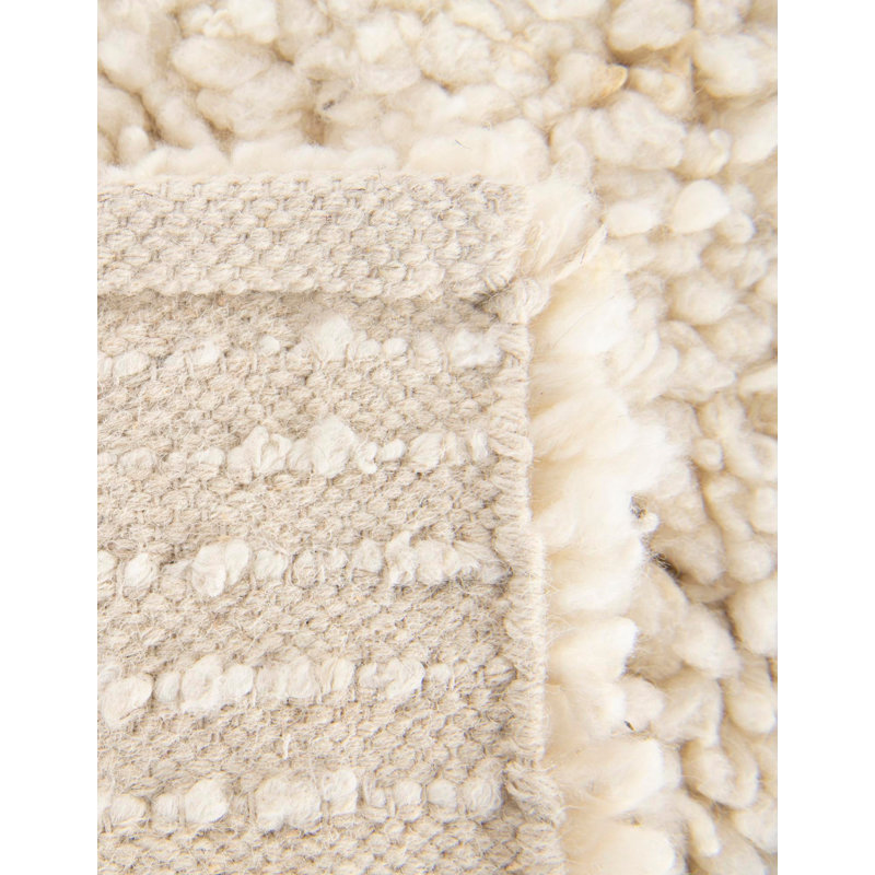 Yanaliz Hand Loomed Wool Indoor Rug, Rectangle 9' x 12'