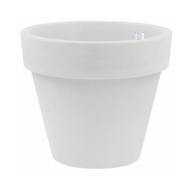 Maceta - Pot à fleurs en résine - Arrosage automatique, H 27,25 po x l 31,5 po x P 31,5 po, Blanc