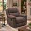 Chaise inclinable avec tissu en chenille et accoudoirs coussinés, brun-1174870312
