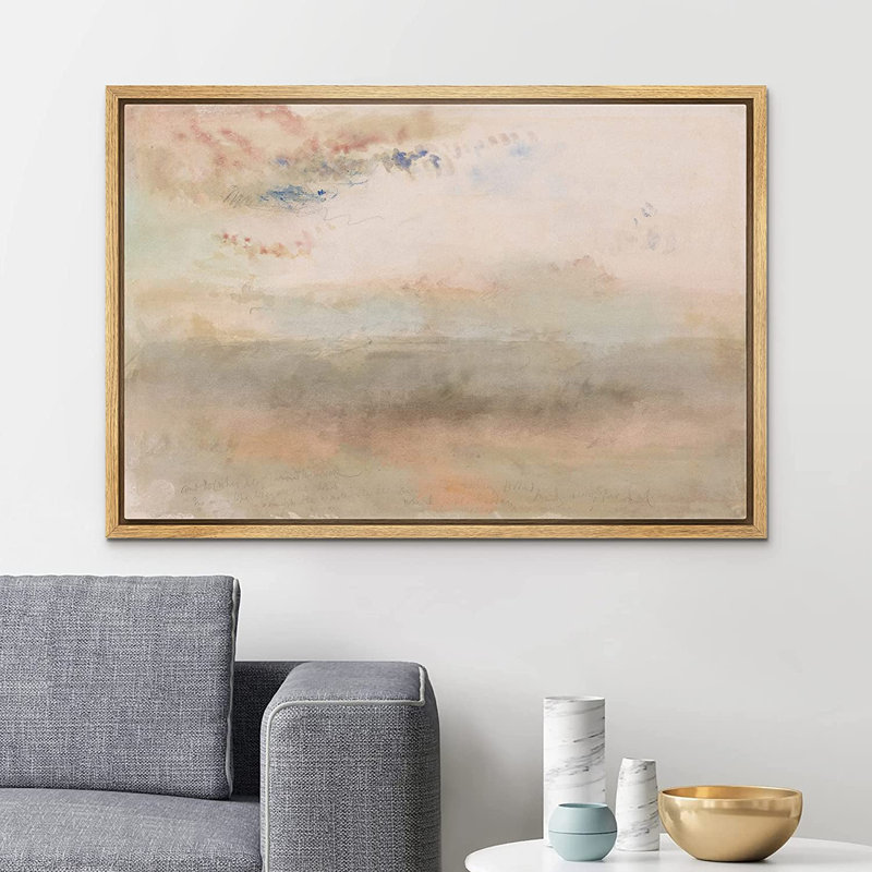 " Pastel Watercolor Tan Paint ", Natural, 24" H x 36" W x 1.5" D