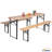 4 - Person Fir Solid Wood Patio Dining Set Rectangular Table