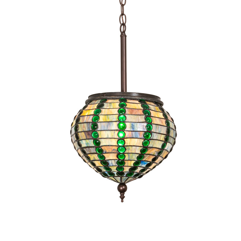 Jeweled 1 - Light Mahogany Bronze Unique/Statement Pendant