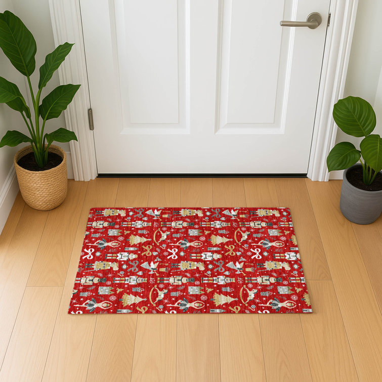 Premium Machine Washable Lingeswaran AMF1827 Fun Christmas Rug