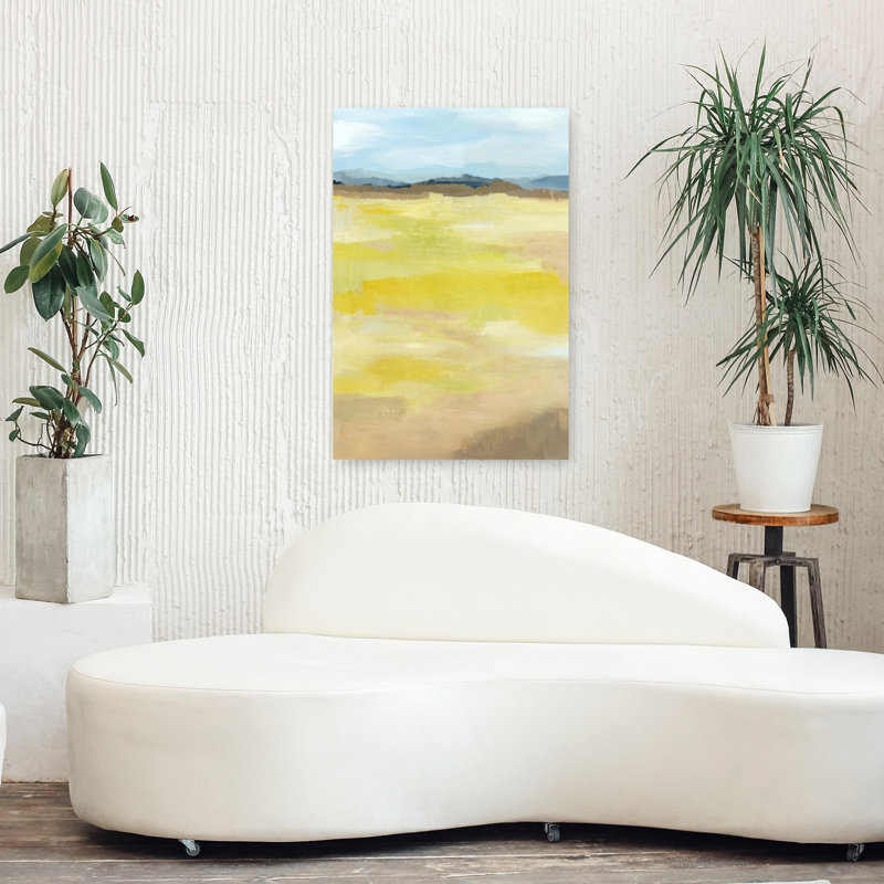 «Expansive Sky Over Open Fields II», art contemporain contemporain, H 36 po x l 24 po