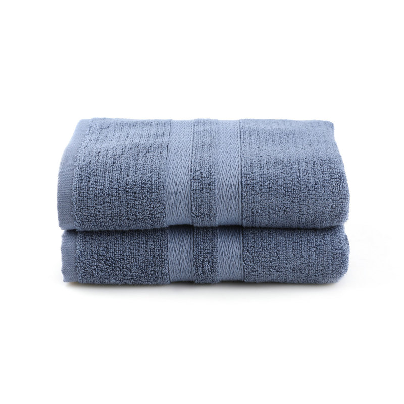 Luxury Hand Towel Set (2 Pieces), Soft Blue, 19.7 x 35.4 inches | 60% Bamboo & 40% Cotton, 16.2 oz/sq yd | Machine Washable at 104°F | Highly Absorbent, Quick-Drying, Perfect for Bathroom & Spa Use