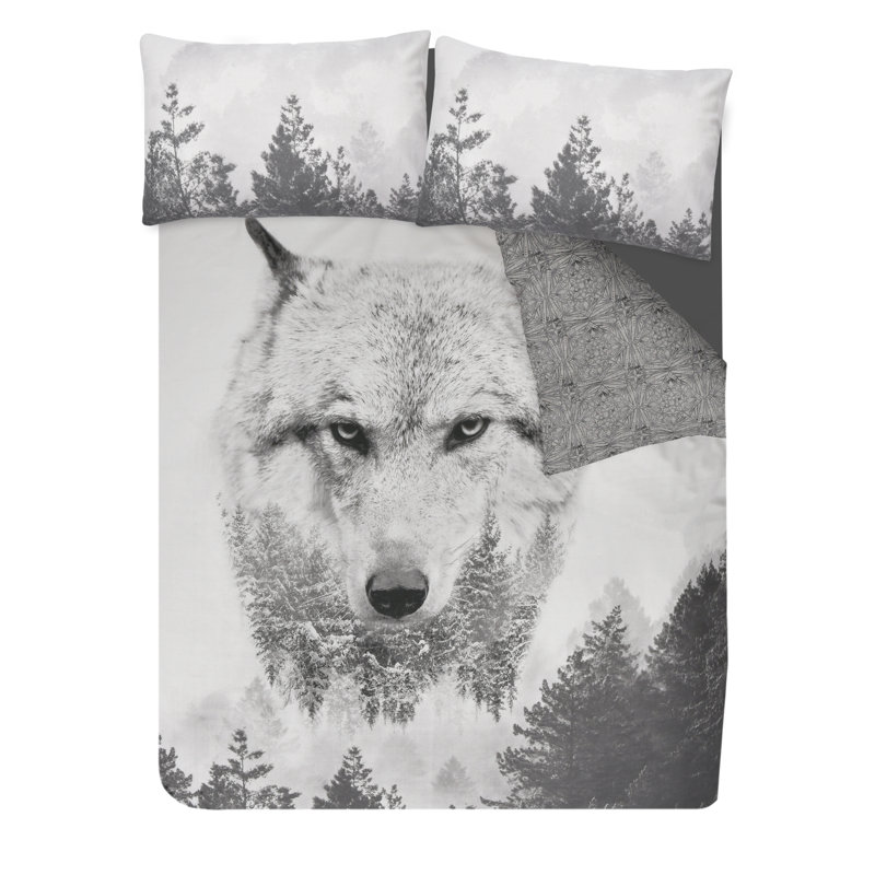 Teele Cotton Blend Animal Print Duvet Cover with Pillowcases Included, King Duvet Cover + 2 Standard Pillowcases