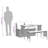 3 Piece Patio Dining Set With Cushions Poly Rattan-1191949442