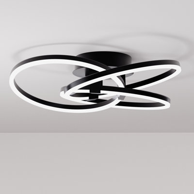 Alliber 3 - Light 23.23'' Simple Geometric LED Semi Flush Mount