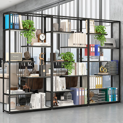 Luxury Multi-Tier Floor Standing Storage Shelf, Cosmetic Display Rack & Office Showcase Cabinet