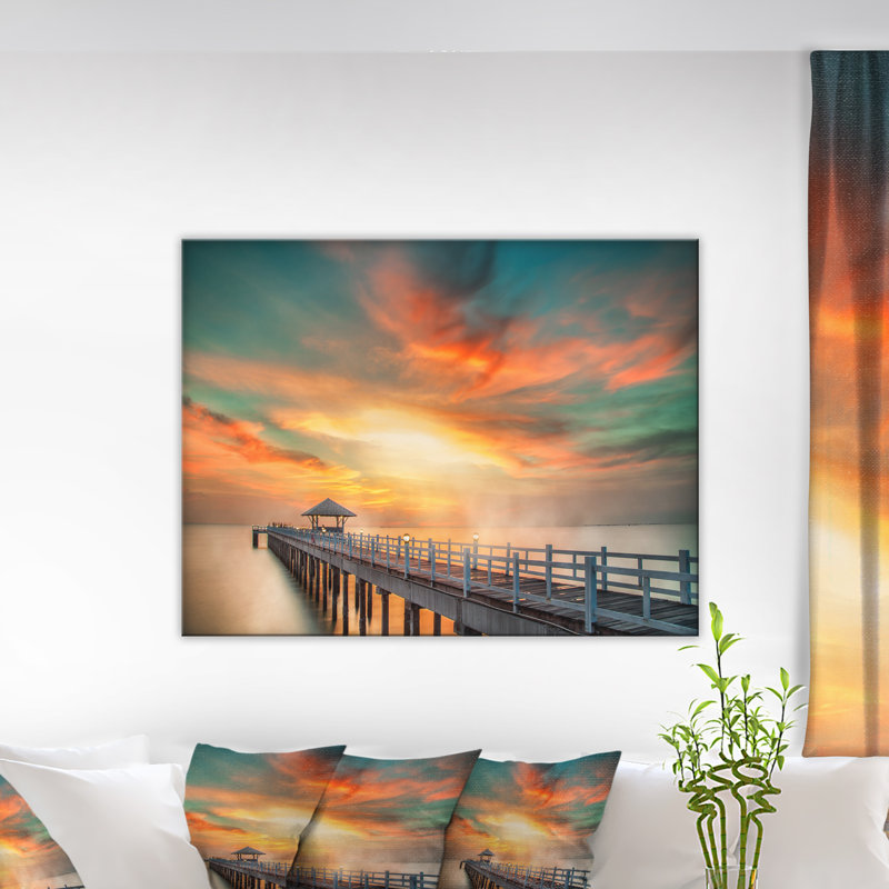 «Wooden Pier», impression, H 30 po x l 40 po x P 1,5 po, Toile tendue