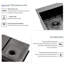 Double Bowl Drop In Sink- 33"X22" Gunmetal Black  Double Bowl Kitchen Sink 16 Gauge With Two 9" Deep Basin