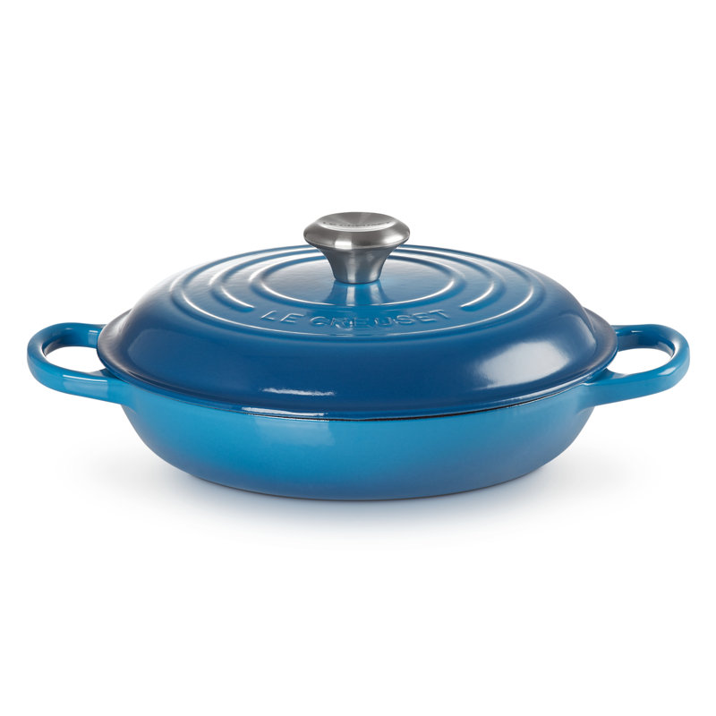 Le Creuset Signature Enameled Cast Iron Braiser with Lid, Marseille