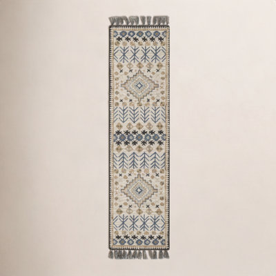 Anine Beige Black Hand-Tufted Wool Rug