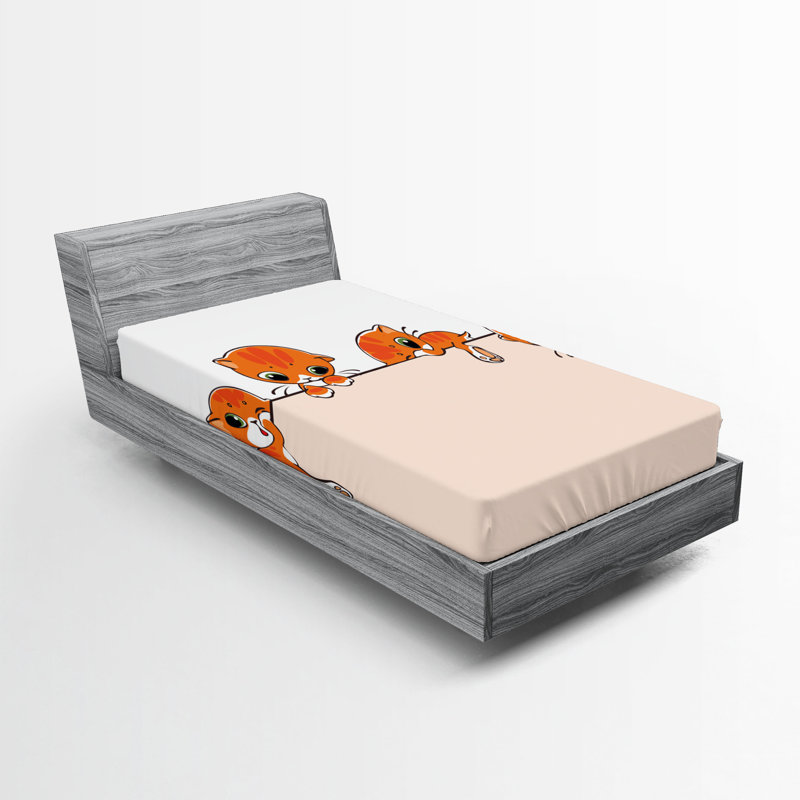 Drap-housse pour chat Ambesonne, Drap-housse de taille simple
