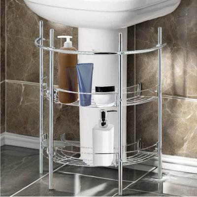 53.8cm W x63.5cm H x 27.4cm D Freestanding Bathroom Shelves